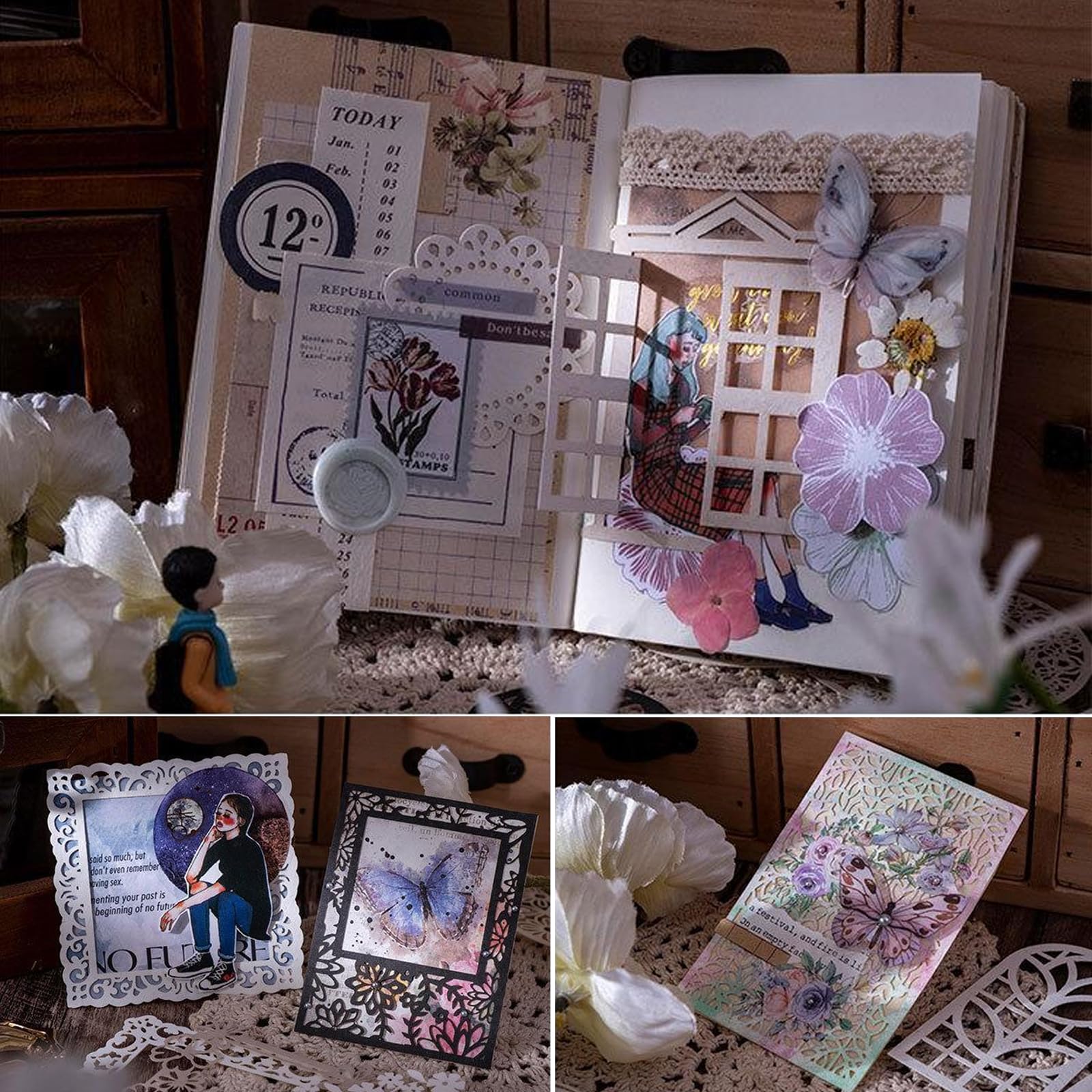 レア！Made in U.S.A. catalog & Scrapbook Amazon.com: 216 Sheets Textured Scrapbook Paper 9 Pack Mesh